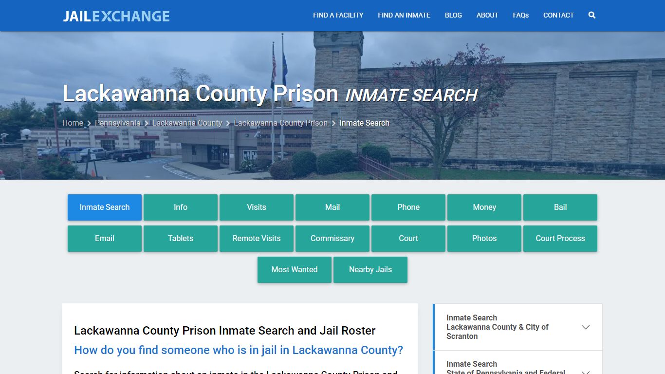 Lackawanna County Prison Inmate Search - Jail Exchange